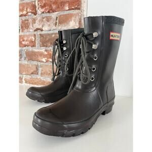 Hunter Original Lace Up Rain Boots‎ Gray Women’s Size UK 5/US 7